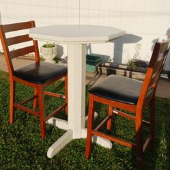  Height Pub Table Set With 2 Chairs 