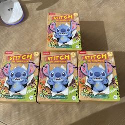 4 Boxes Of Disney Miniso Stitch Cool Transformation 