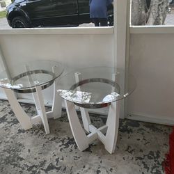 2 Glass Tables