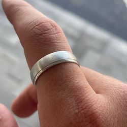 14k white gold mens ring