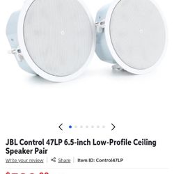 BRAND NEW JBL CONTROL 47LP 6.5" CEILING SPEAKER PAIR