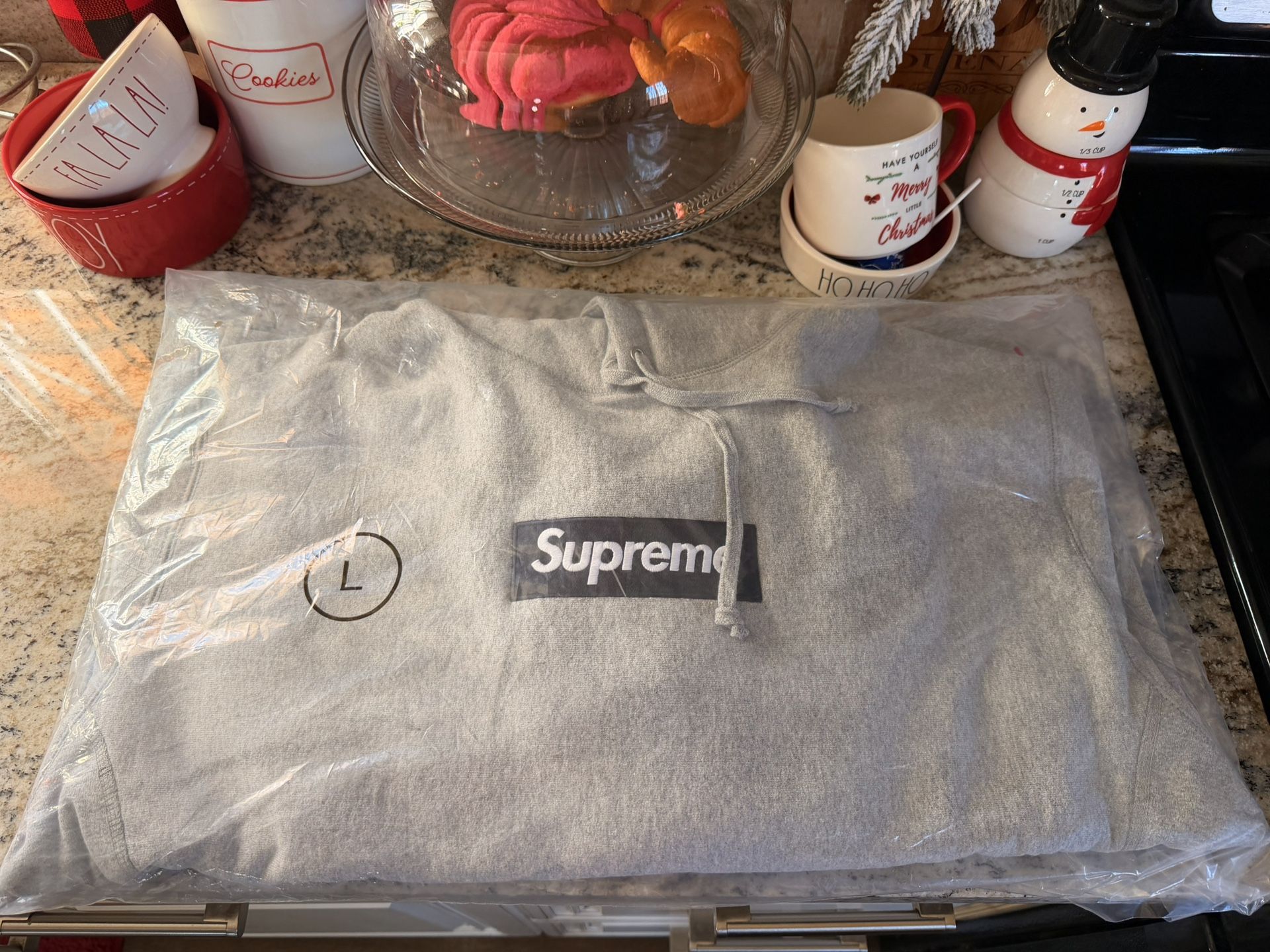 Supreme box logo heather grey