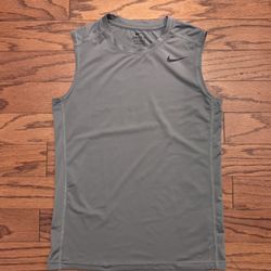 Boys Large Gray Nike Sleeveless Shirt 