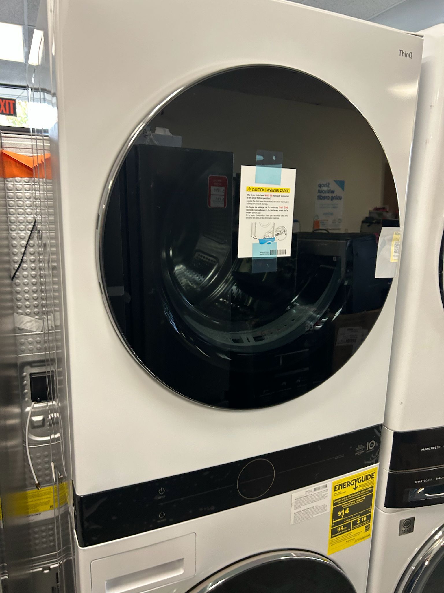 NEW LG 5.0 cu. ft. Washer 7.8 cu. ft. Dual Inverter Heat Pump Ventless Dryer Electric Washtower in White