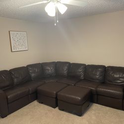 Natuzzi Leather Sectional Couch