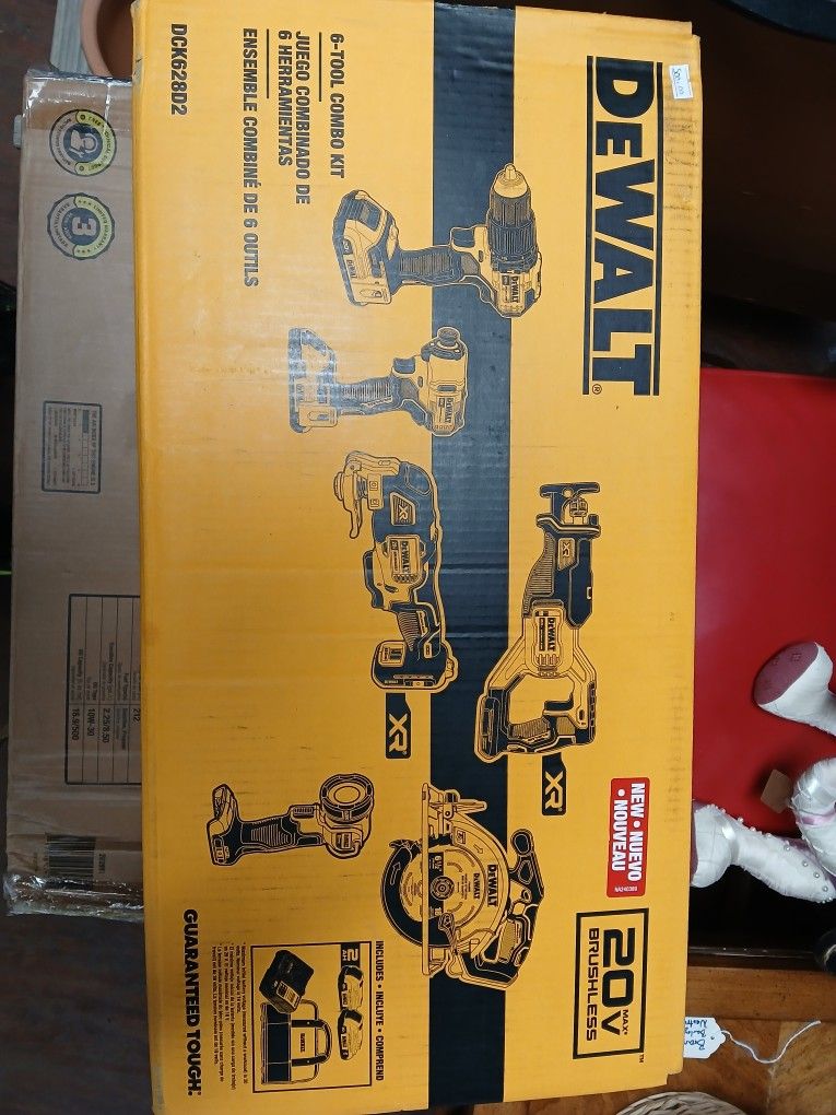 Dewalt 6 PC 20v New In Box Located at 2725 Hudson Dr Cuyahoga Falls hours Wednesdays from 10am till 7pm NOW Fridays 1pm to 5pm Saturdays 1to5pm. If y