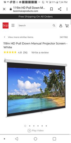 119in Pull Down Hd Projector Screen