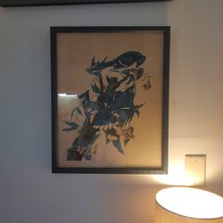 Bluejay Lithograph Framed