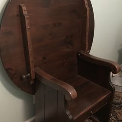 ETHAN ALLEN TILT TOP TABLE CHAIR