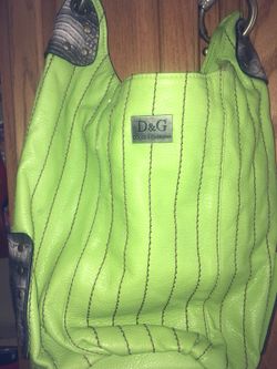 D&G lime green bag