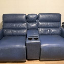 Blue Reclining Couch