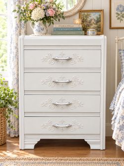 Vintage waterfall dresser