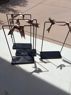 Black Metal Display Stands Set of 4