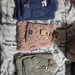 Beanie Hat and Scarf Set $30 Each