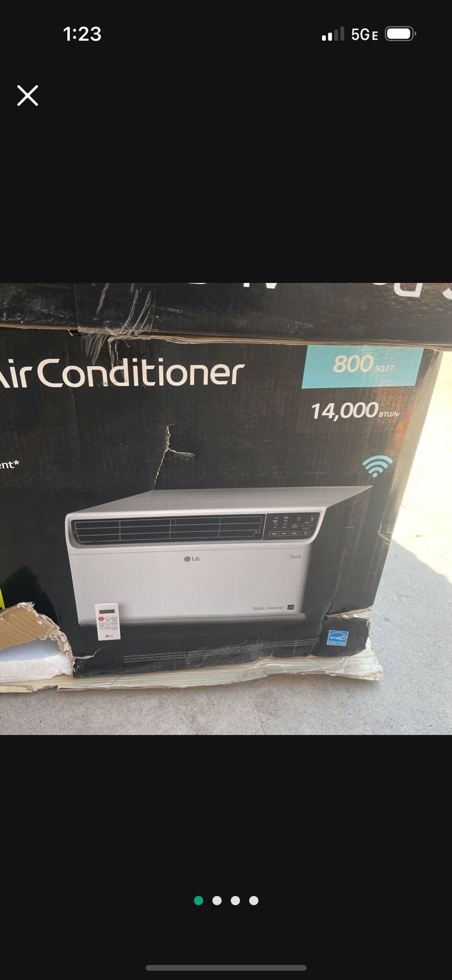 14000 BTU LG WINDOW AC  110 V W REMOTE  & WI-FI CONTROL  NEW