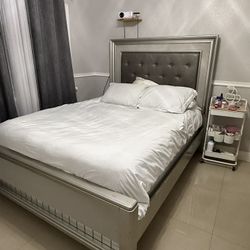 Sofia Vergara Paris Silver Queen Bed Frame 