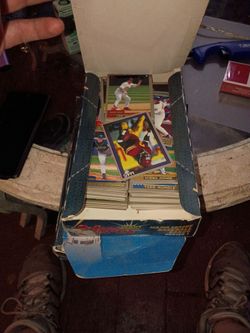 Two boxes of collectible baseball cards