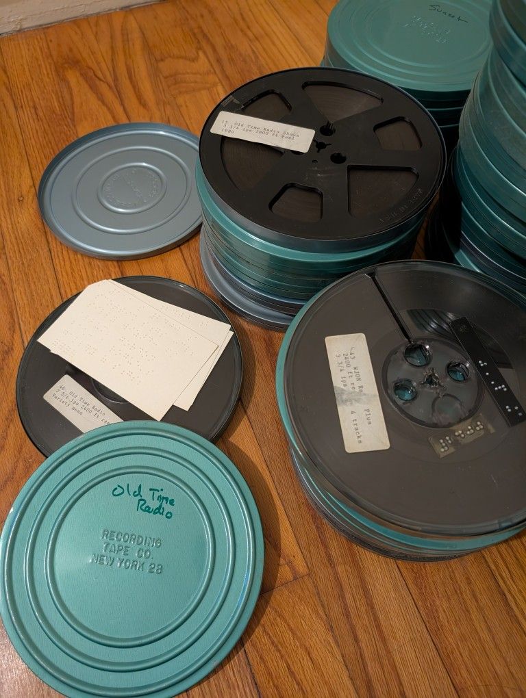 Vintage reel-to-reel tapes