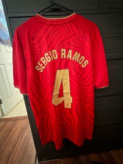 Red away Sevilla jersey