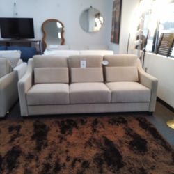 JOY, Sleeper Sofa in Mia Sand Fabric, King Size 