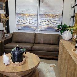 40x60 Hand Painted Canvas: Gray/Gold