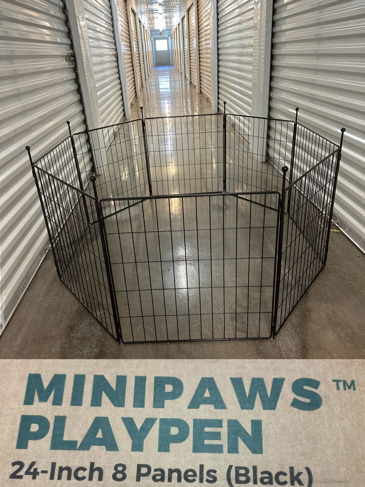 New Open FXW MiniPaws Adjustable Dog Rabbit PlayPen 8 Panels 24" High Metal Collapsible