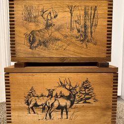 Two Wooden Ammo Boxes