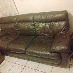 Brown Leather Couch
