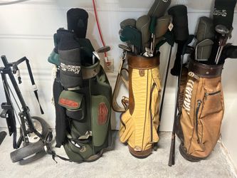 Golf Clubs & push cart&  golf balls