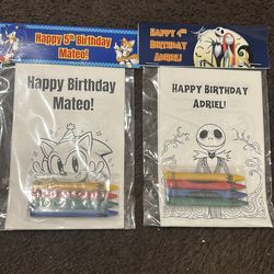 Birthday Goodies coloring pages