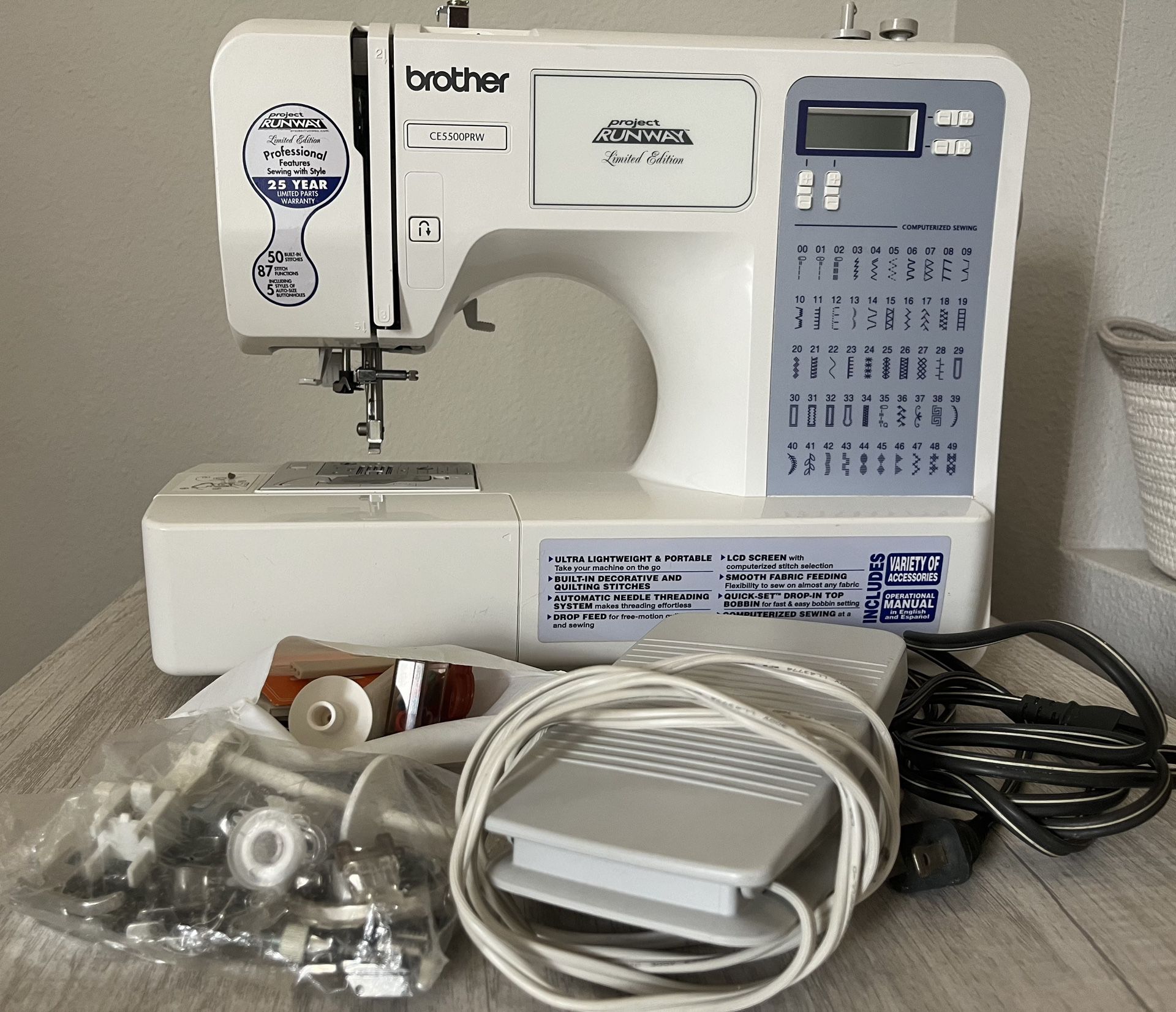 BROTHER Limited Edition Project Runway Computerized Sewing Machine