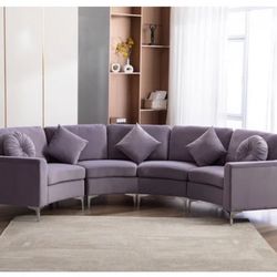 Purple Semi Circle Couch Sectional