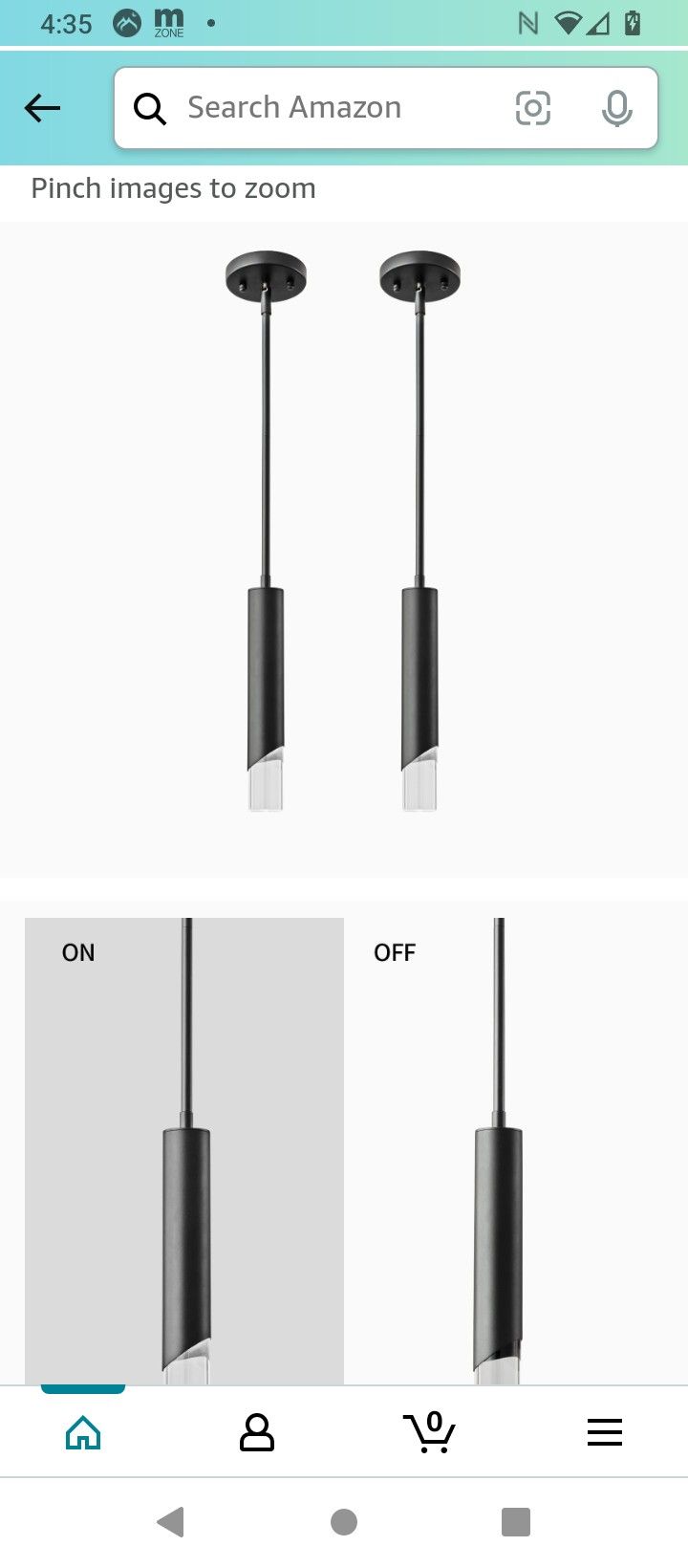 Set Of Two Liangmh Modern Pendent Lights In Kitchen,Black Mini Pendent Light Bedroom Bedside Table Small Chandelier