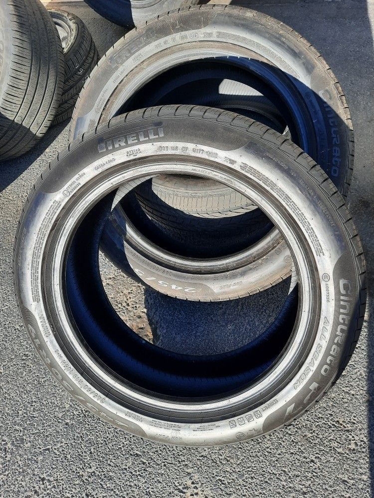 245/50/19 Pirelli Cinturato P7 All Season Run Flat 245/50R19 star*bmw Grand Touring All-Season Run Flat tires 245/50 R19 105H XL M+S rated BMW X3 X4 M