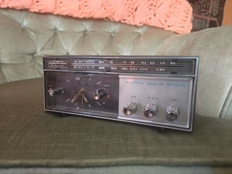 Vintage clock and radio