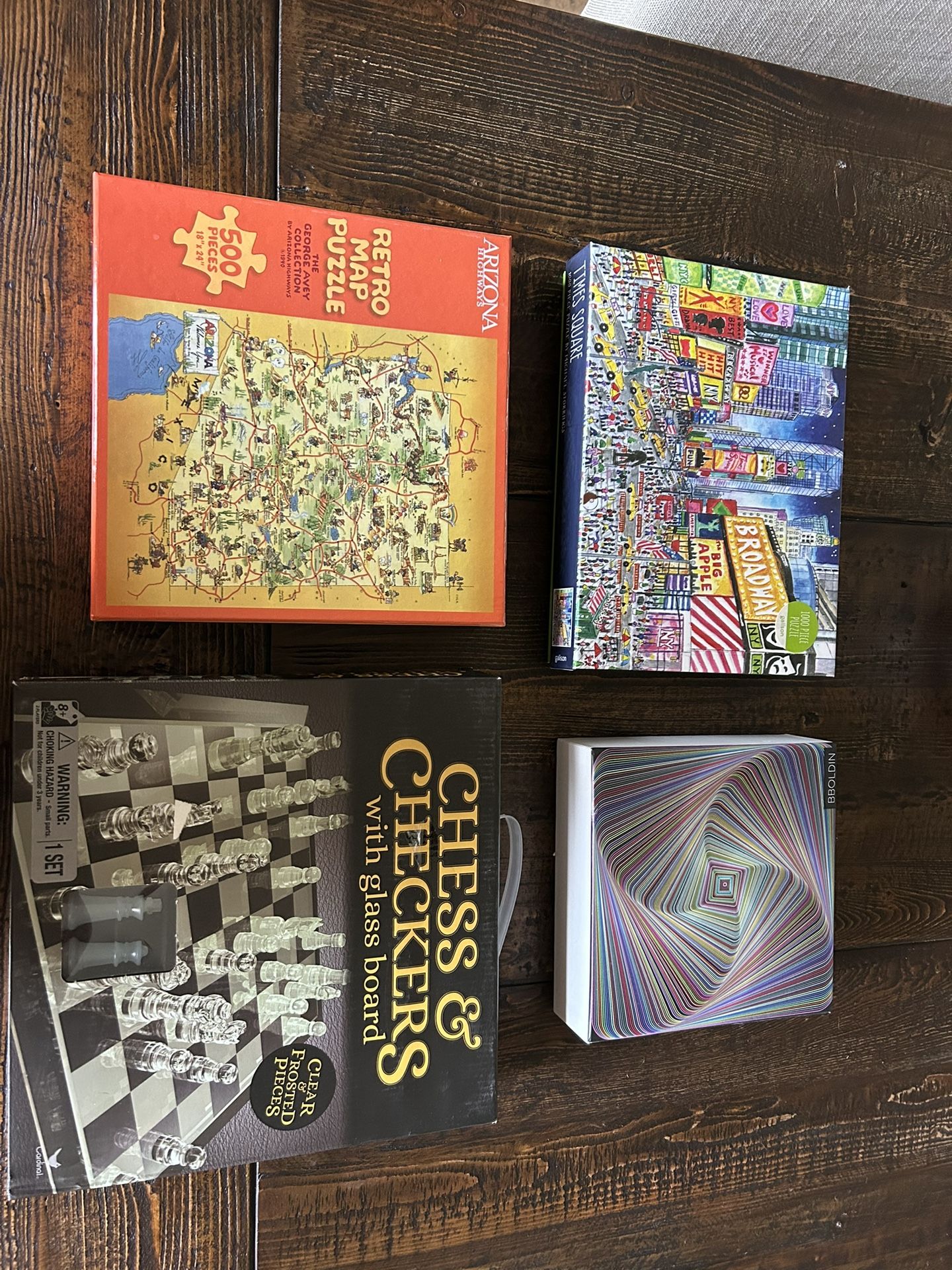 Checkers and puzzles