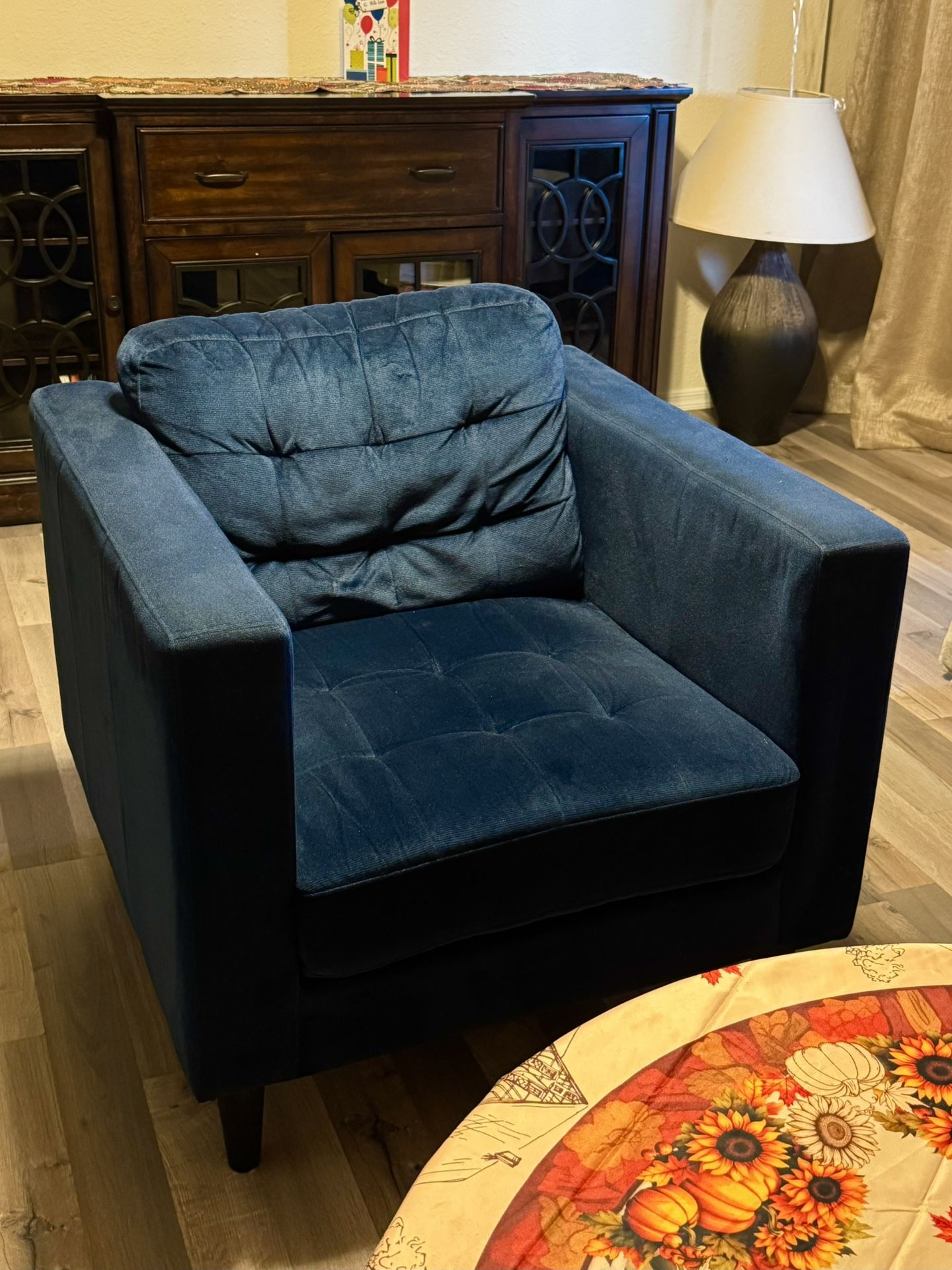 Dark blue armchair