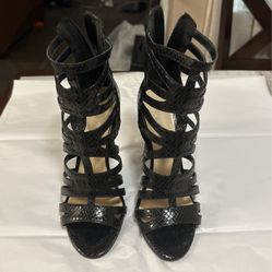 Black Strappy Stilettos