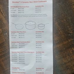 DURALON COOKWARE NO STICK 
