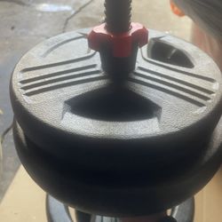 Adjustable Dumbbell Set, 20/35/45/55/70/90 pounds, free weight set with enhanced nut, 5 in 1 weight set used as weights, barbell, weightlifting suppor