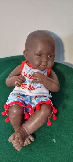 14" JC Toys Berenguer African American Boy  Dolls Vintage