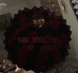Chucky & Tiffany Gothic Rose Wreath
