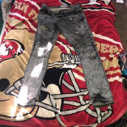 Designed Black Embellish Jeans