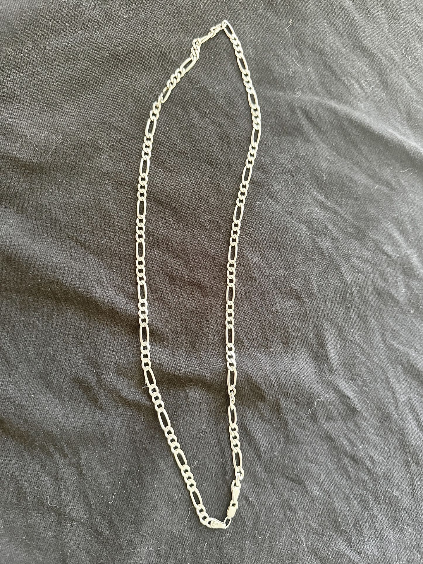 Sterling Silver Figaro Chain