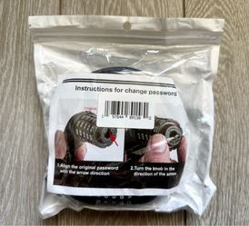 INDESTRUCTIBLE, 48” BRAND NEW,  COMBINATION CABLE LOCK FOR BIKES, SCOOTERS, E-SKATES