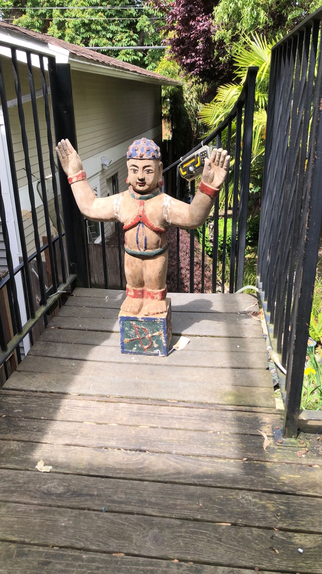 19th Century, Mandalay, Antique Burmese Wooden Figurine