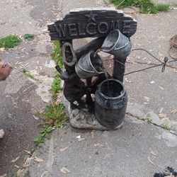 25in 3 Bucket Resin Welcome Waterfall