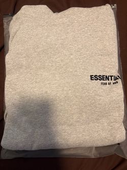 Large gray oatmeal essential hoodie