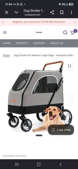 Kennyone Large Dog Jogging Stoller 4