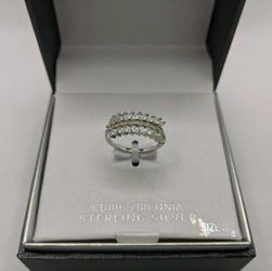 Sterling Silver Ring Size 8 Marquise Cut Cubic Zirconia Women's Jewelry